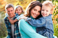 family posing