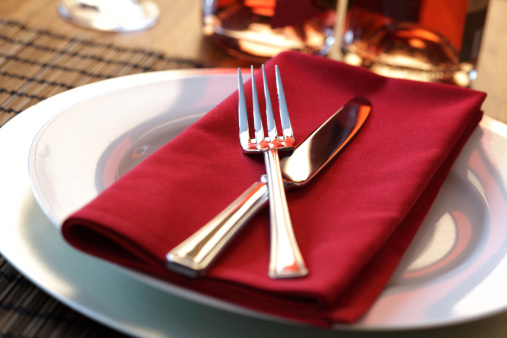 silverware on table