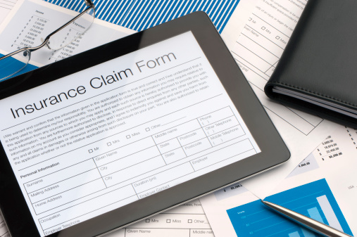 image of an insurance claim form