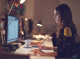 image of girl on computer