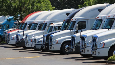image of commercial truck fleet in Indiana