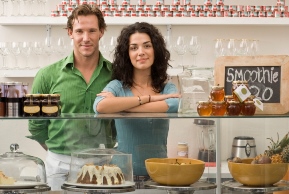 couple at bakery