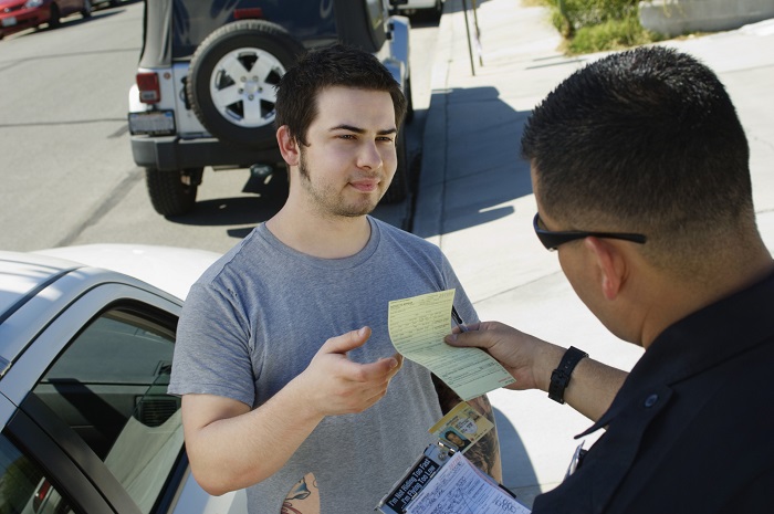 Man Getting Traffic Ticket